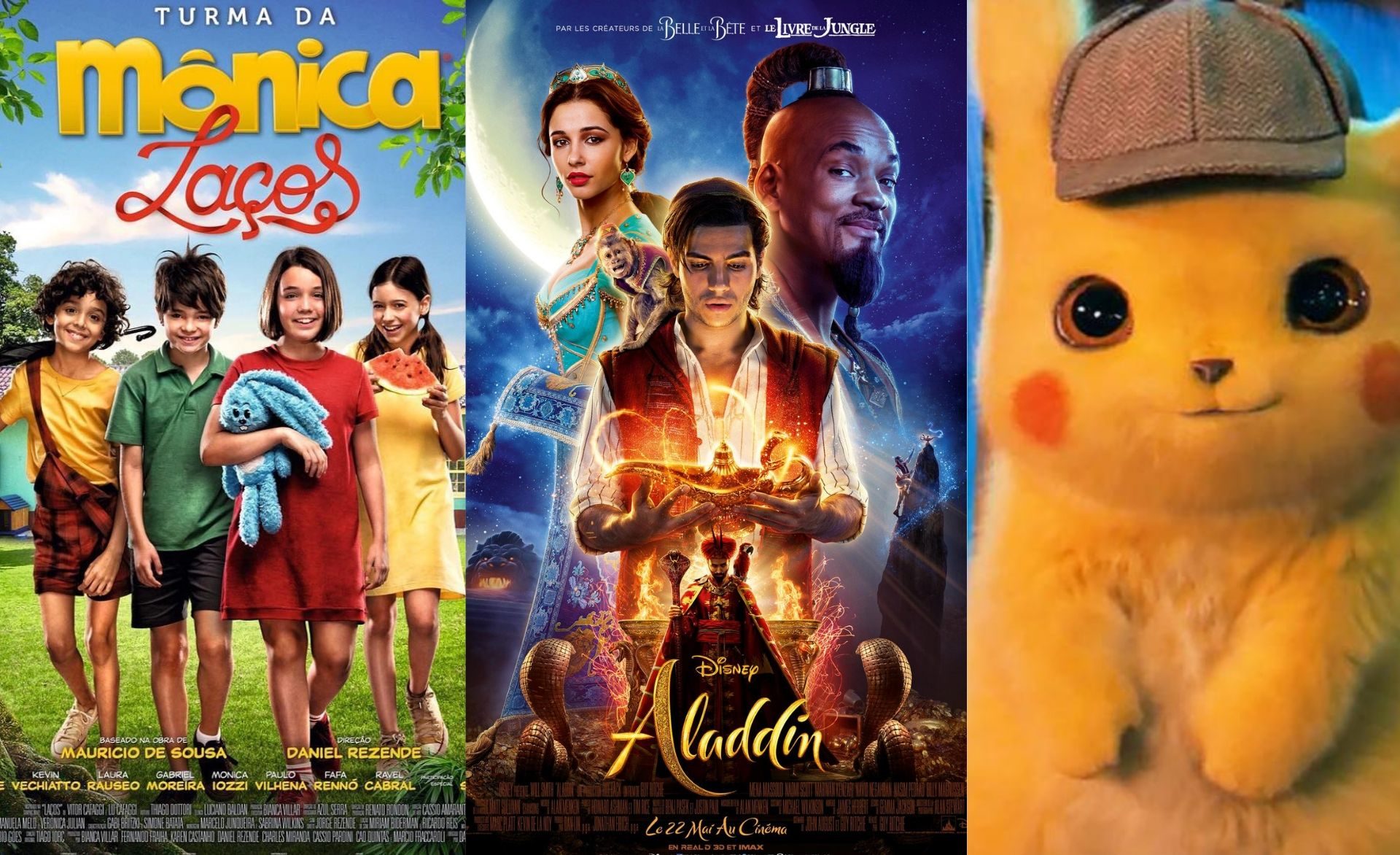 NOW | Aladdin, Pikachú e a Turma da Mônica chegam em agosto!